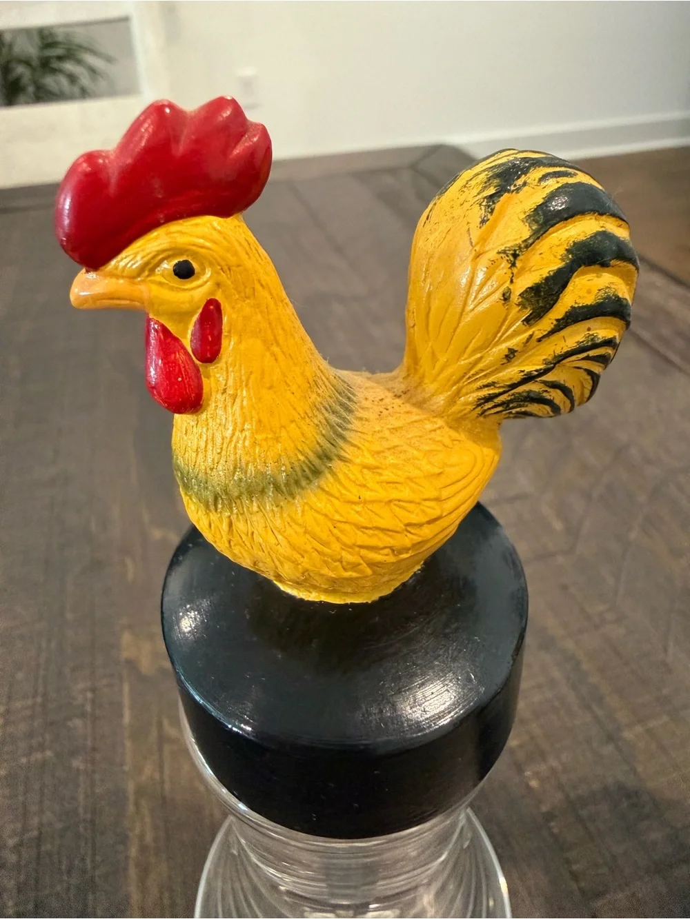 Vintage Country Farmhouse Clear Rooster Salt and Pepper Grinder Mill Set